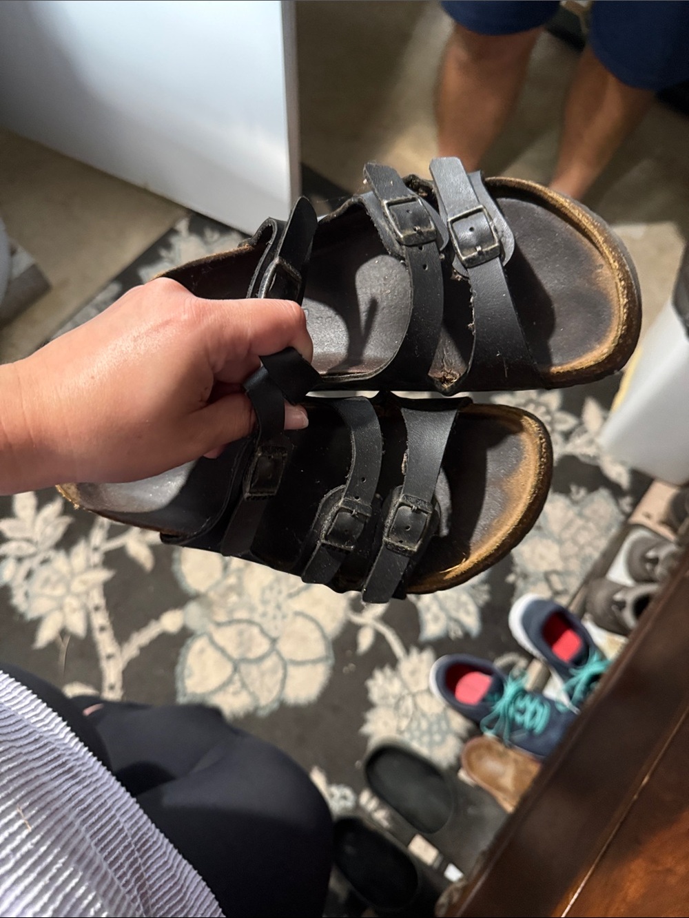 Birkenstock Black Triple-Strap Buckle Sandals